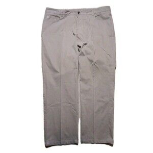 Peter Millar EB66 5 Pocket Chino Pants Mens 42x30 Light Gray Performance Stretch